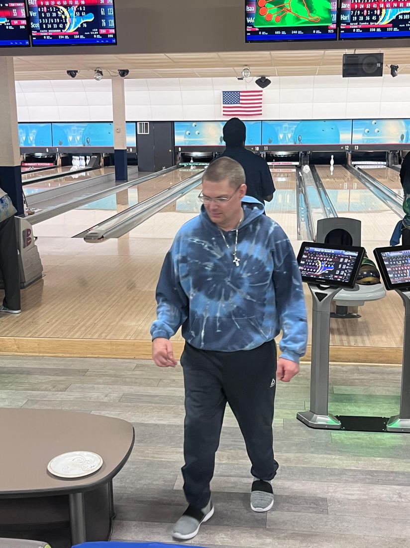 At the bowling alley