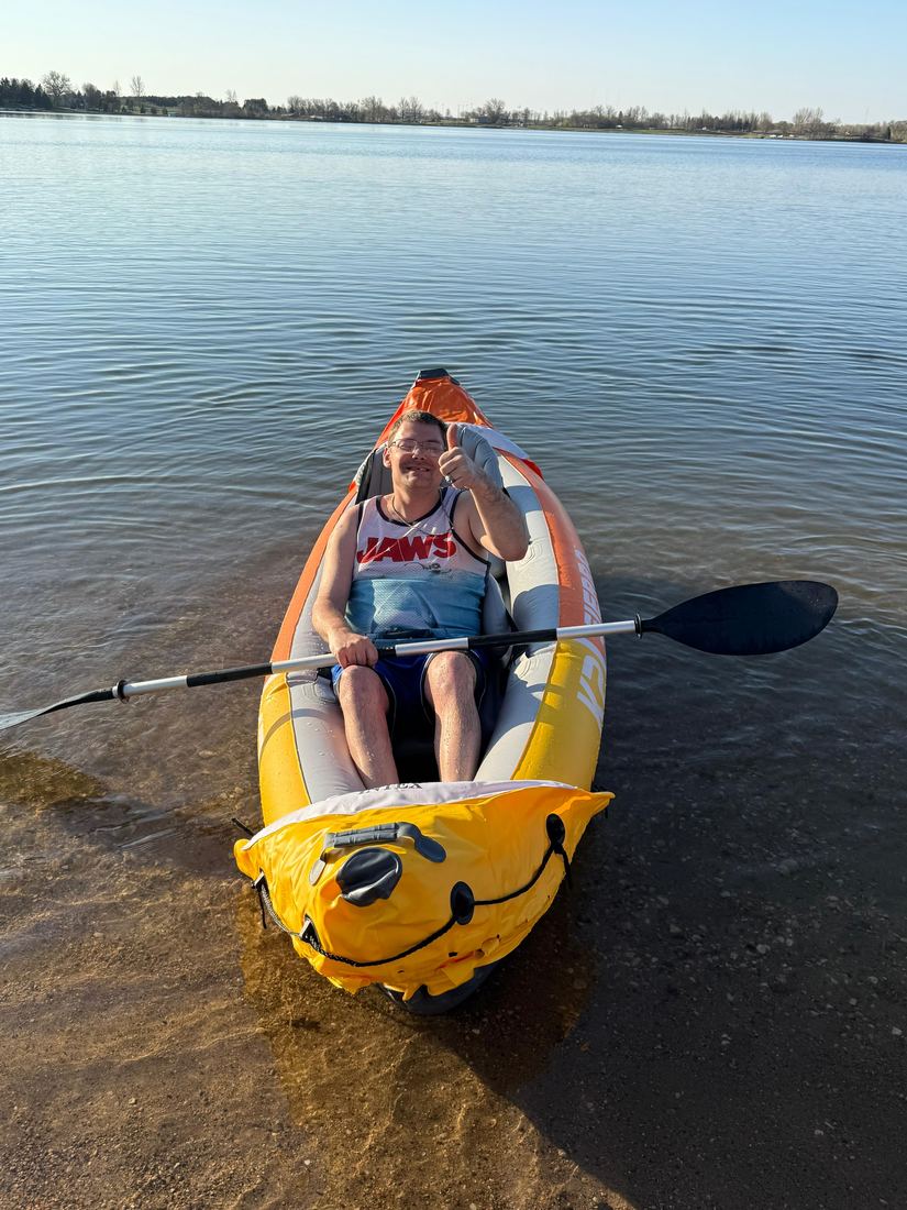 Kayaking on the lake