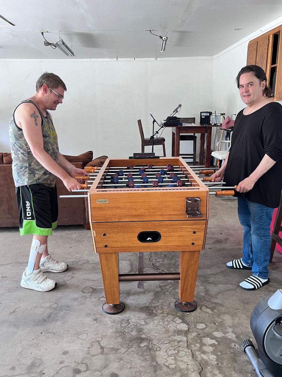 Game room with foosball